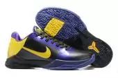 nike kobe 5 protro tennis chaussures sport black purple gold